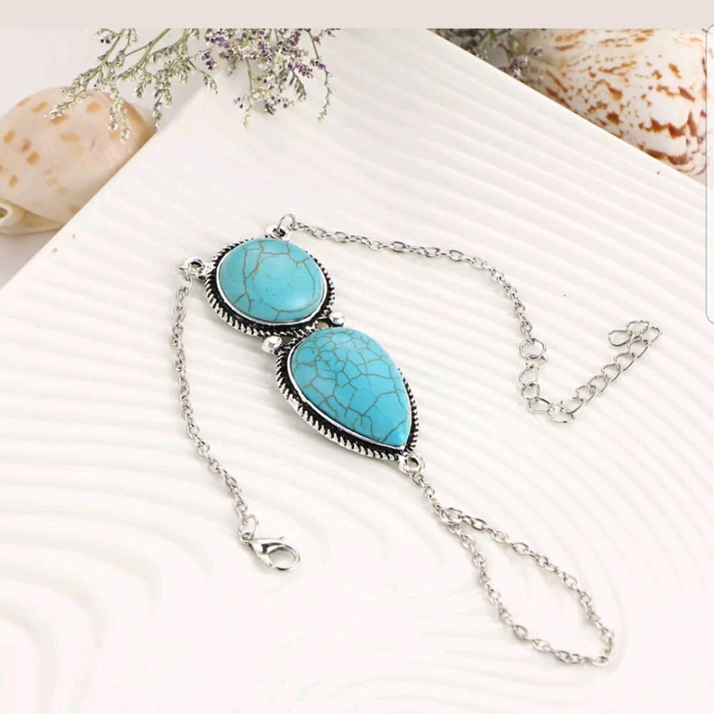 Bohemian Turquoise Wrist Chain - Picture 6 of 7
